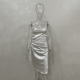 Maddy Euphoria Outfits Suspender Dress Sexy Solid Color Slim Fit
