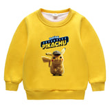 Children Pokemon Pikachu Hoodie Brushed Hoody Double Layer Thickened