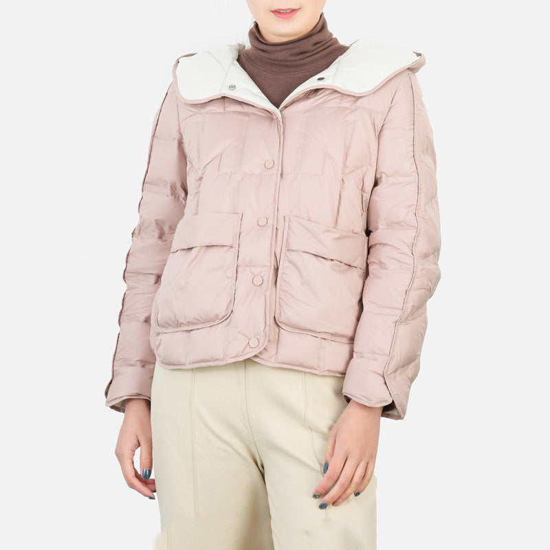 Women Winter Coats Puffer Jacket Down Coat Autumn and Winter Large Pocket Hooded Short Down Jacket Coat for Women