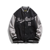 Varsity Jacket Vintage Spring Coat Japanese Campus Fresh Artistic Style Stitching Letter Embroidery Men's Jacket