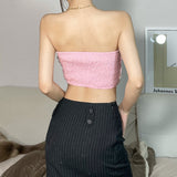 Music Festivals Rave Outfits Girls Tops Summer Sexy Backless Slim Fit Vest