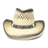 Straw Cowboy Hats Men Women Outdoor Sun-Proof Beach Hat Straw Cowboy Hat