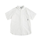 Men T-Shirt Summer Solid Color Shirt Retro Short Sleeve Men