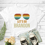 Let'S Go Brandon T Shirt English Letter Pattern Short Sleeve T-Shirt