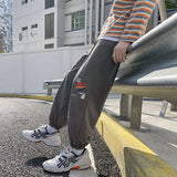 Men Pants Men's Loose Tappered Sports Hong Kong Style Casual