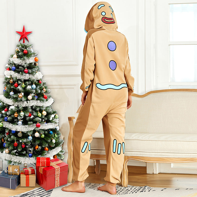 Hoodies Blankets Couple Polar Fleece One-Piece Pajamas