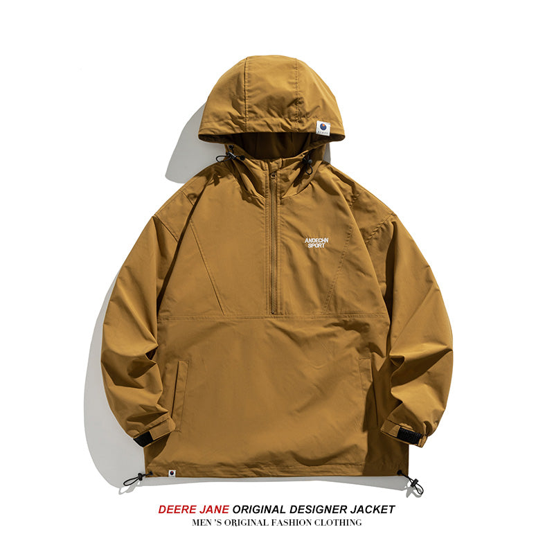 Men Jacket Spring Coat Men's Spring and Autumn Loose All-Matching Outdoor Jacket