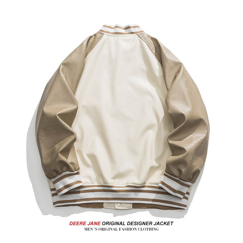 Men Jacket Spring Color Matching Men All-Matching Jacket Jacket