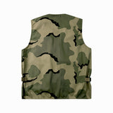 Men Sweater Vest Multi-Pocket Military Frock Vest Men's Tactical Coat Vest Tooling Style Sleeveless Jacket