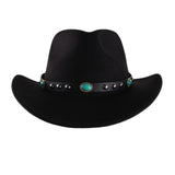 Cowgirl Hats Ethnic Style Western Style Cowboy Hat Rivet Woolen Hat
