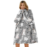 Hoodies Blankets Cartoon Pattern Printing Lazy Blanket Casual