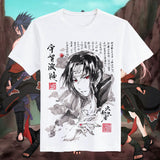 Itachi Uchiha Costume Naruto T-Shirt Naruto Sasuke Uchiha Skunk Kakashi Short Sleeve