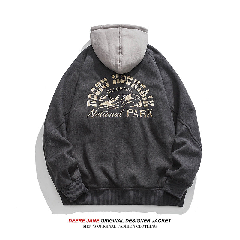 Men Jacket Men's Spring and Autumn Baggy Casual Jacket Coat