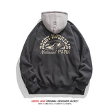 Men Jacket Men's Spring and Autumn Baggy Casual Jacket Coat