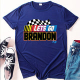 Let'S Go Brandon T Shirt English Letter Short Sleeve T-Shirt