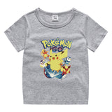 Children Pokemon Pikachu T Shirt Summer Clothing Short Sleeve T-shirt Cotton Leisure Sports