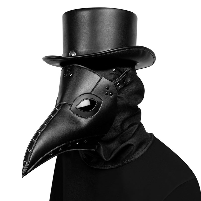 Top Hat Punk Halloween PU Leather Dome Neutral Magic Hat Gentleman Party Hat