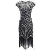 1920S Dress Women's Retro Sequin Formal Dress Beaded Tassel