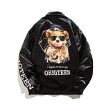 The Bears Varsity Jacket Autumn Back Cool Bear Printing Lapel Jacket Men's Casual Jacket