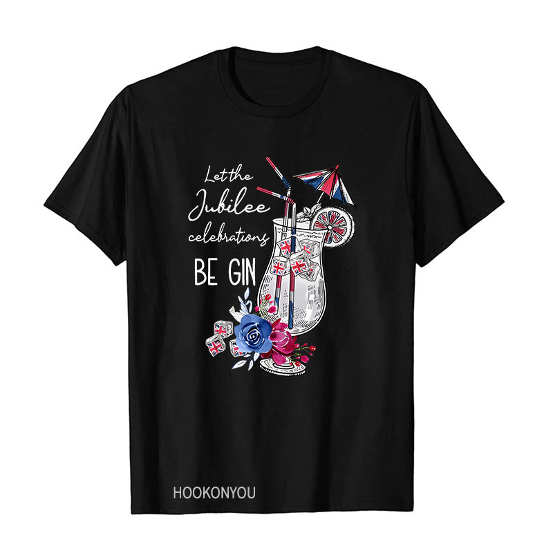 Inspired by Queen's Platinum Jubilee 2022 Elizabeth 70 Years T-shirt Printed round Neck Short Sleeve T-shirt