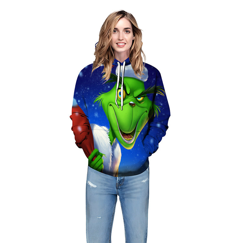 Grinch Hoodie 3D Printed Anime Pullover Hoodie Sweatshirt