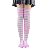 Winter Chunky Cable Thick Knit Thigh High Socks Long Stockings Boot Christmas Stockings Striped Hold-Ups Female Stockings