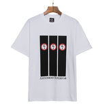 Marilyn Manson T Shirt Lightning Distressed T-shirt Men and Women Short Sleeve Loose