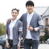 Tb Plaid Cardigan Couple Sweater Coat