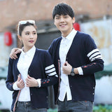 Tb Plaid Cardigan Couple Sweater Coat
