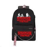 Stranger Things Hellfire Club Backpack Stranger Things School Bag USB Charging Backpack Large Capacity Travel Bag