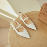 Flat Dress Sandals Spring/Summer Pointed Pearl Back Sandals