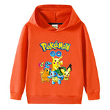 Children Pokemon Pikachu Hoodie Spring and Autumn Boys and Girls Cotton Hooded Sweater