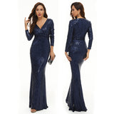 Olivia Wilde See Through Dress Long Sleeve Sequined Fishtail Dress Banquet Evening Dress Long Dress