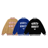 Baby Blue Varsity Jacket Long Sleeve Baggy Coat Men and Women Autumn Jacket