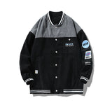 Corduroy Varsity Jacket Same Earrings for Couple Corduroy Slim Fit Baseball Uniform Jacket Coat