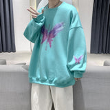 Men Sweatshirts round Neck Sweater Men's Spring and Autumn Loose Long Sleeve Jacket