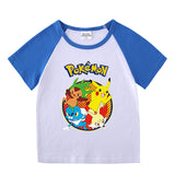 Children Pokemon Pikachu T Shirt Cotton T-shirt Casual Sports Cute
