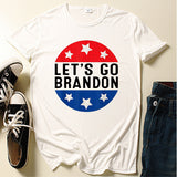 Let'S Go Brandon T Shirt Summer Xingx Pattern Short Sleeve T-Shirt