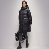 Women Winter Coats Puffer Jacket Down Coat Mid-Length Down Jacket Female Winter White Duck Down Tooling