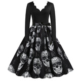 Skull Dress Skull Print Swing Dress