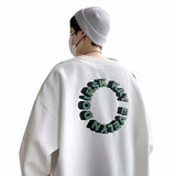 Men Sweatshirts round Neck Sweater Men's Autumn Letters Oversized Loose Coat