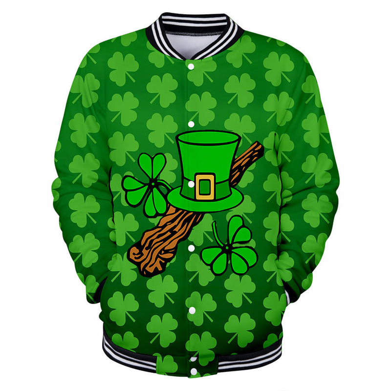 Saint Patrick's Day Closing 3D Printed Casual Baseball Uniform