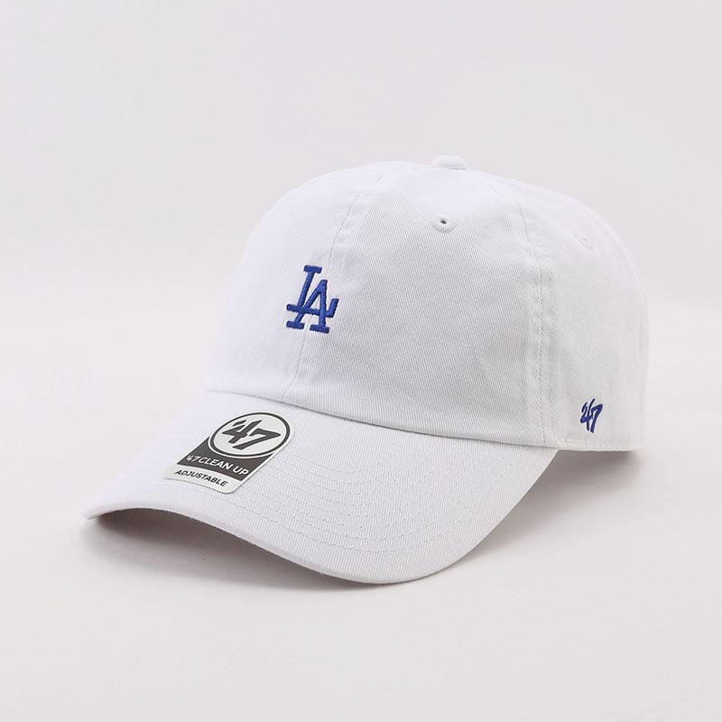 Dodgers and Yankees Baseball Cap 47brand Baseball Cap Female White Soft Top Small Icon La Embroidery