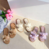 Women Open Toe Sandals Flats Summer Lace Fashion Sandals