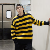 Tate Langdon Sweater Sweater Loose Striped Sweater Men's Autumn and Winter