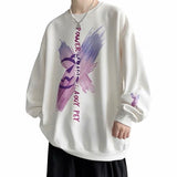 Men Sweatshirts round Neck Sweater Men's Spring and Autumn Hong Kong Style Casual Jacket Loose