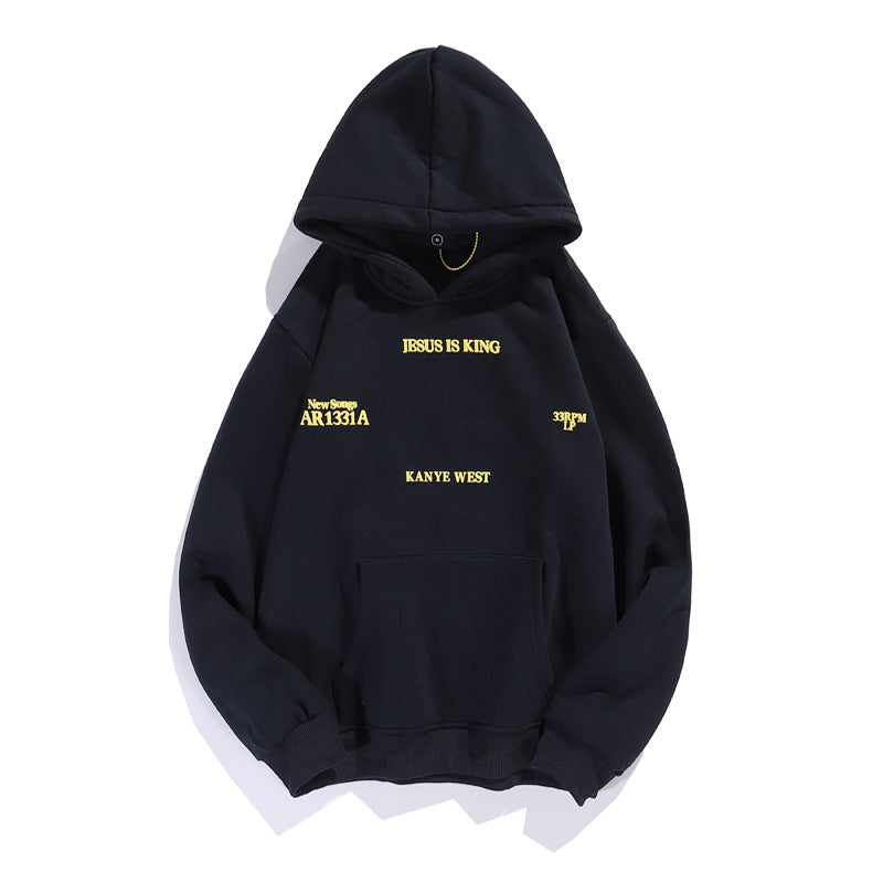 Jesus Is King Merch Hoodie Autumn and Winter Printed Hoodie Hoodie