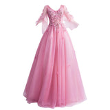 Women'S Evening Dress Ball Gown Princess Quinceanera Wedding Dresses Pink Performance Host Tulle Tutu Dress Banquet Evening Dress