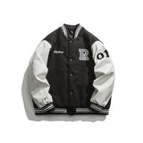Baby Blue Varsity Jacket Winter Baseball Uniform Cotton Clothes Letter Embroidery