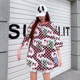 Baggy Baseball Jersey Cartoon Printed Shirt Men's and Women's Loose Casual Baseball Uniform